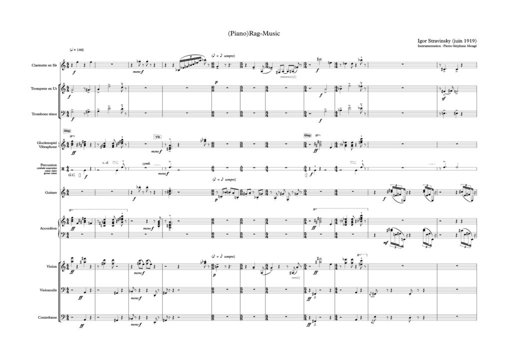 extrait Stravinsky : (Piano) Rag-Music