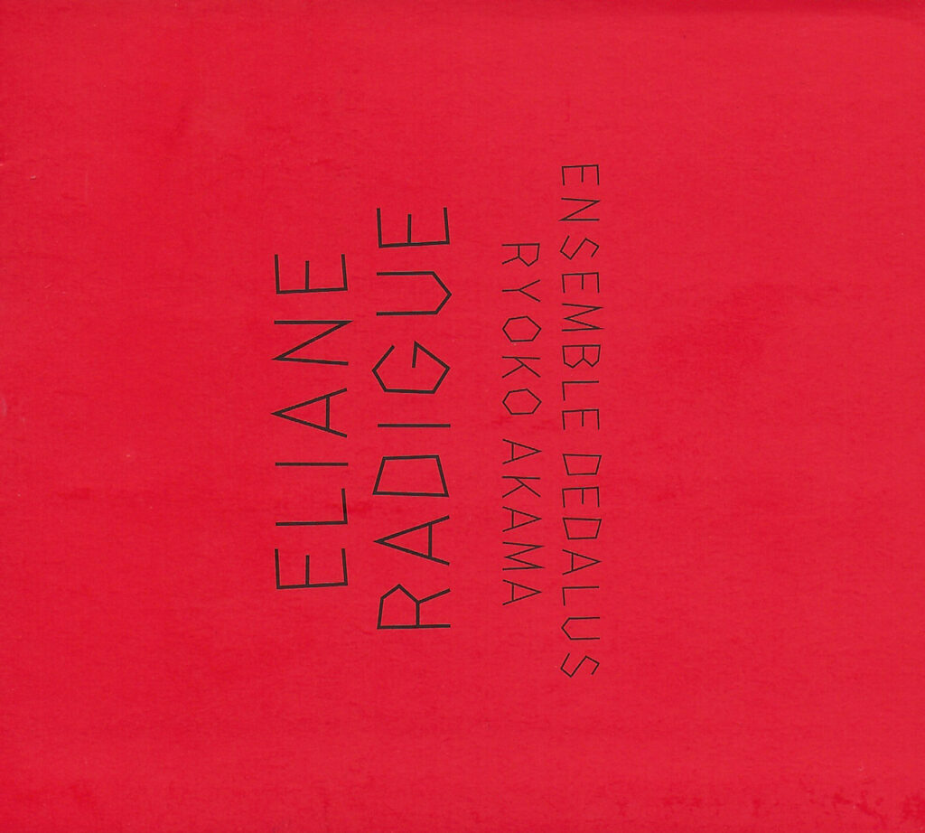 Disque : Eliane Radigue, Ensemble Dedalus