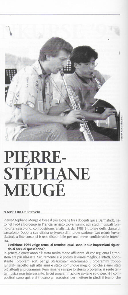 Interview de P.S. Meugé dans la revue italienne I Fiatti, 1994, 1/3