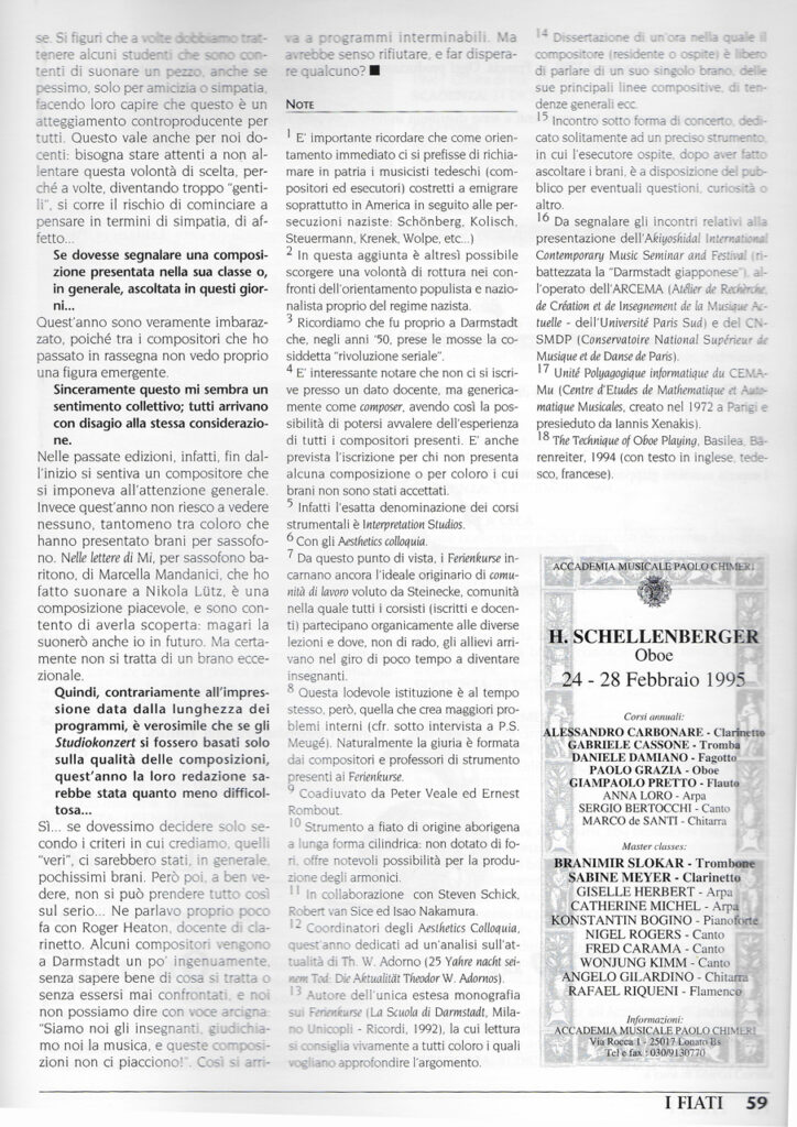 Interview de P.S. Meugé dans la revue italienne I Fiatti, 1994, 3/3