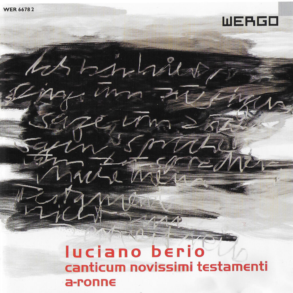 Luciano Berio
Canticum Novissimum Testamenti, XASAX